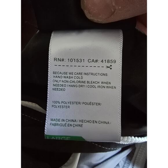 Mens LRG Wind‎ Breaker Full Zip Up Hoodie large hiking lightweight black pockets - Picture 5 of 5